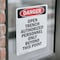 Signmission Portrait Open Trench Authorized Personnel Only Danger Sign, Vinyl Decal, 5in W x 7in L, 2PK OS-2PACK-DS-D-57-V-1909 - alternate 3